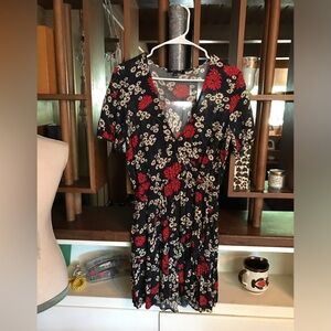 Madewell Floral V-Neck mini Dress